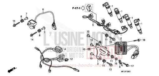 FAISCEAU SECONDAIRE CBR600RAA de 2010